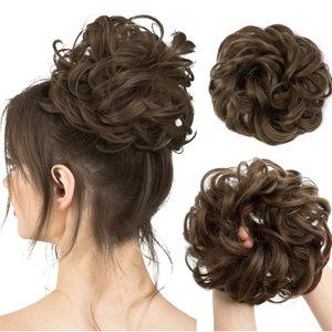 Messy Bun Hair Piece, Synthetic, Dark Brown